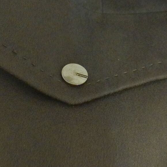 Vintage Escada Gray Green Wool Cashmere Military Safari Style Jacket Size 44 - Picture 5 of 6